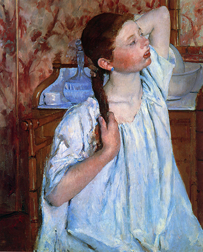 Girl Arranging her Hair Mary Cassatt